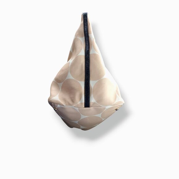 Kate Spade Kennedy Tote Handbag Nylon Cream Tan Polka Dot Diaper Bag - Picture 3 of 10